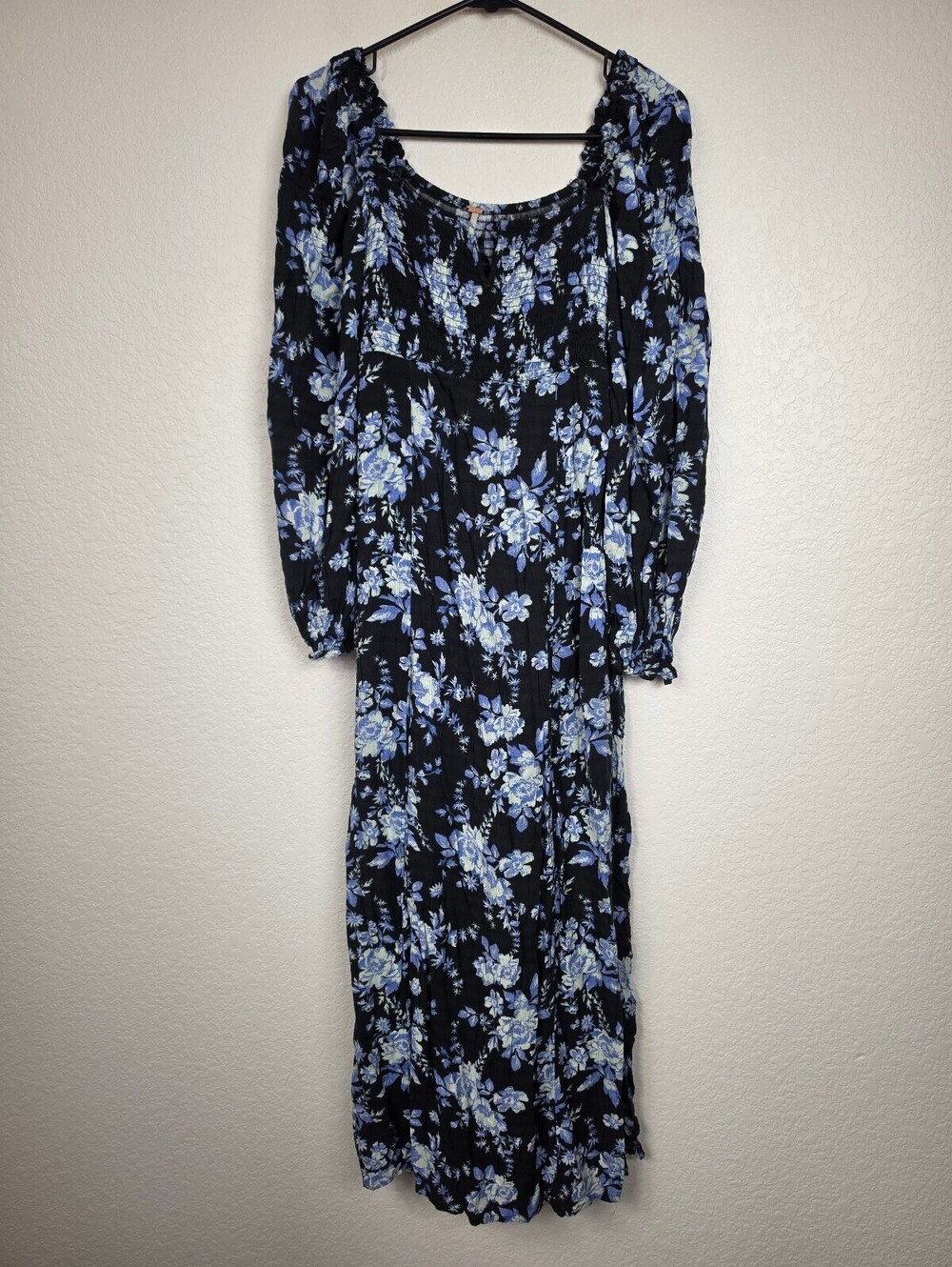 Free People Floral Long Sleeve Maxi Dress XS